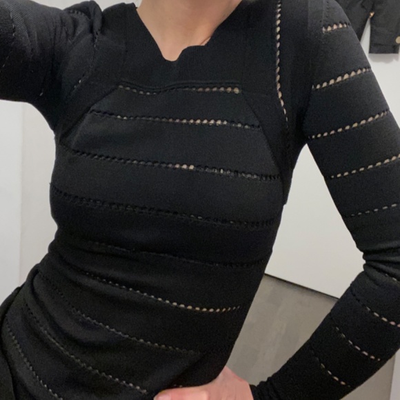 Closing closet ⭐️ NARCISO RODRIGUEZ Square Neckline Long Sleeve Top - Picture 4 of 4